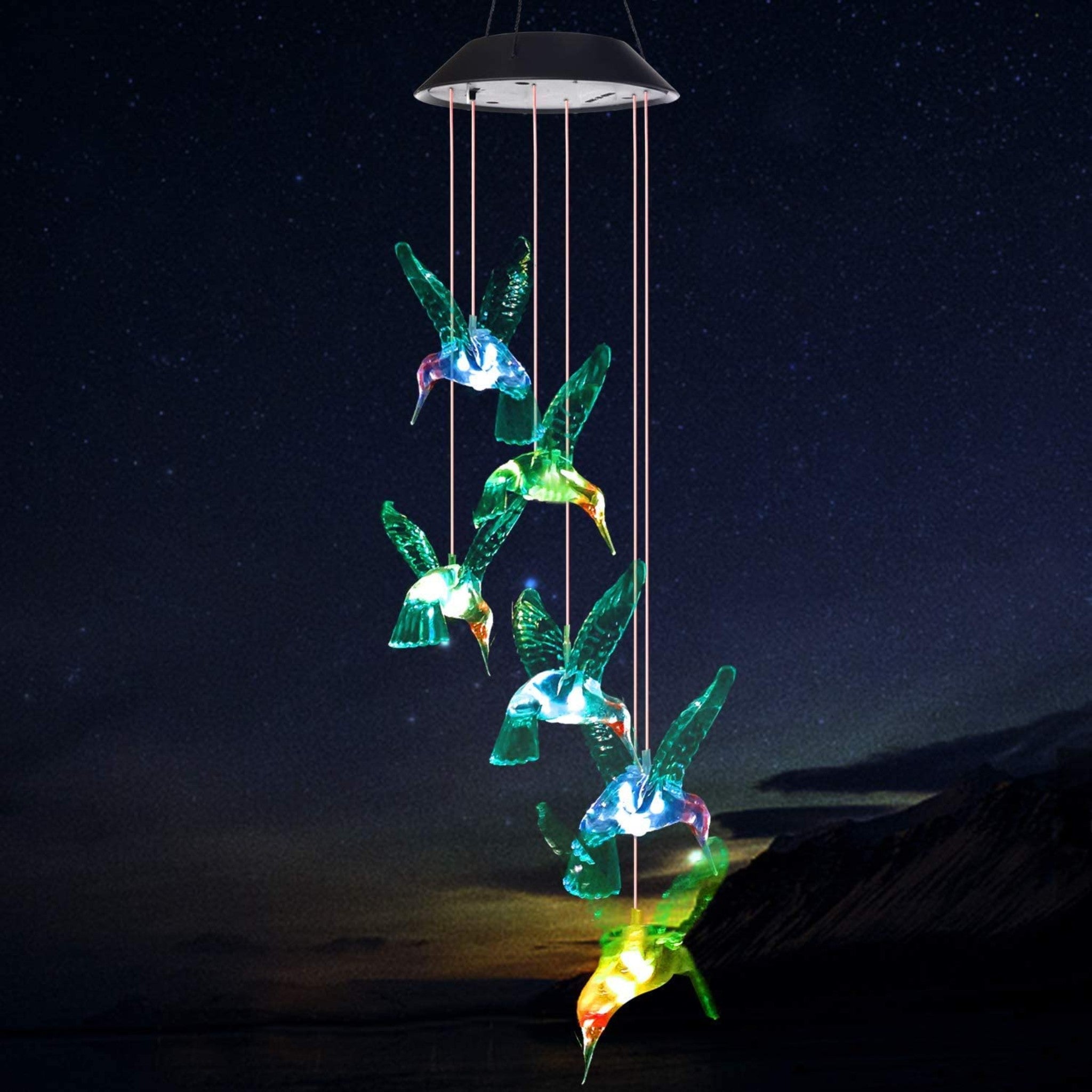 Solar LED Colour Changing Wind Chimes - Yellowtree